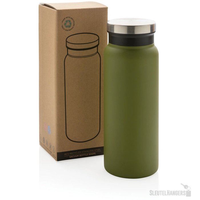 RCS gerecycled RVS vacuümfles (600 ml) Groen