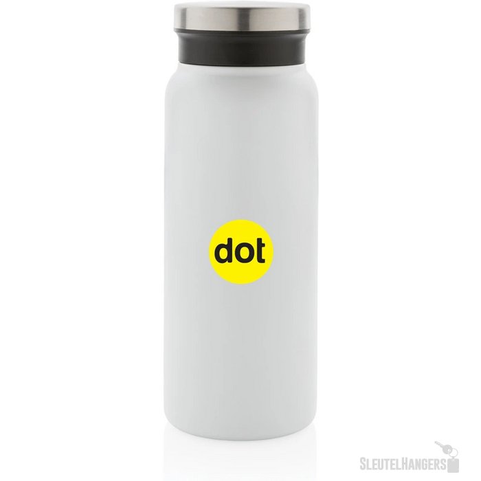 RCS gerecycled RVS vacuümfles (600 ml) Wit