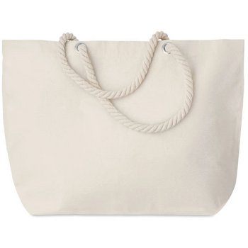Strandtas met touw handvatten Menorca beige Strandtas met touw handvatten Menorca beige
