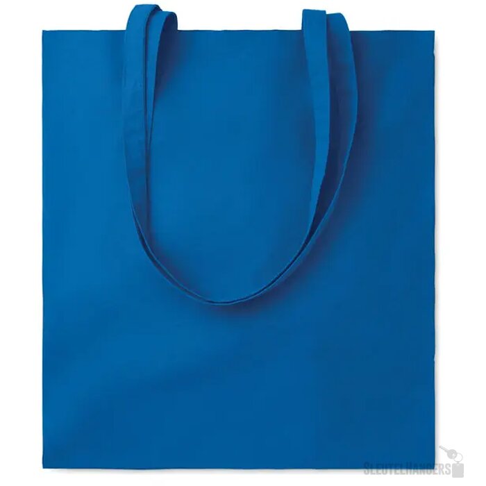 Katoenen boodschappentas Cottonel colour + royal blauw