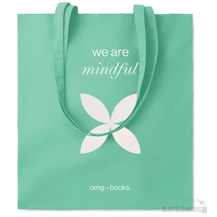 Katoenen boodschappentas Cottonel colour + mintgroen