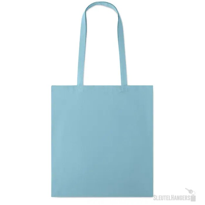 Katoenen boodschappentas Cottonel colour + babyblauw