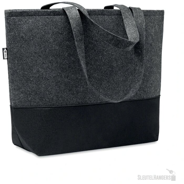 Rpet vilten boodschappentas Duo indico donker grijs