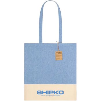 Skadi Katoenen Shopper Blauw