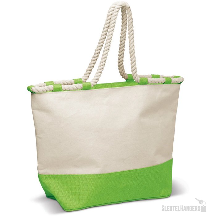 Draagtas canvas 380g/m² licht groen