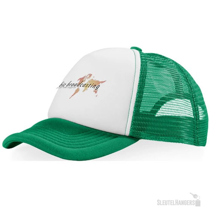 Trucker 5 panel cap Groen,Wit Groen, Wit Groen/Wit