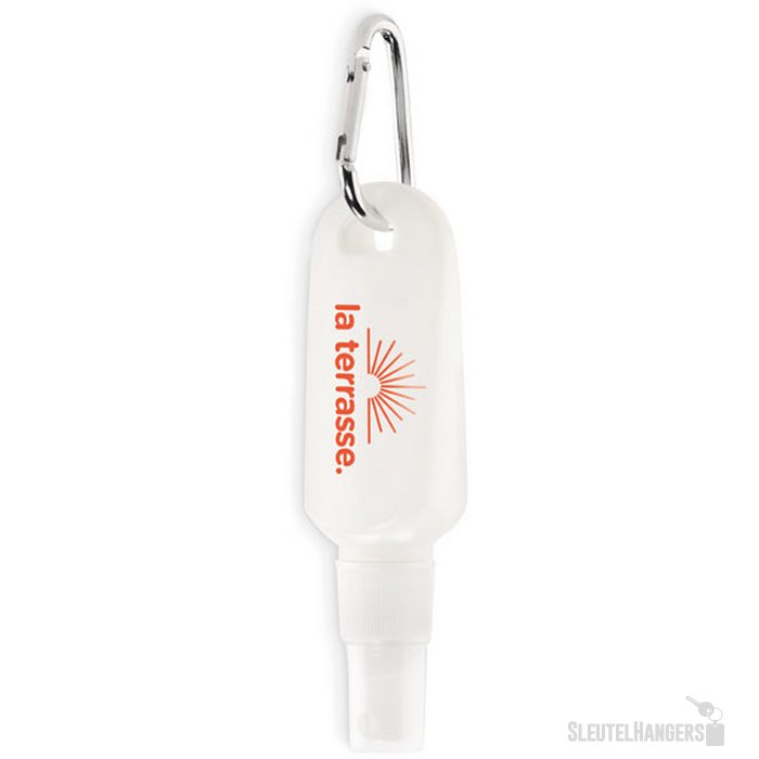 Zonnebrand spray met karabijnhaak SPF 25 Wit