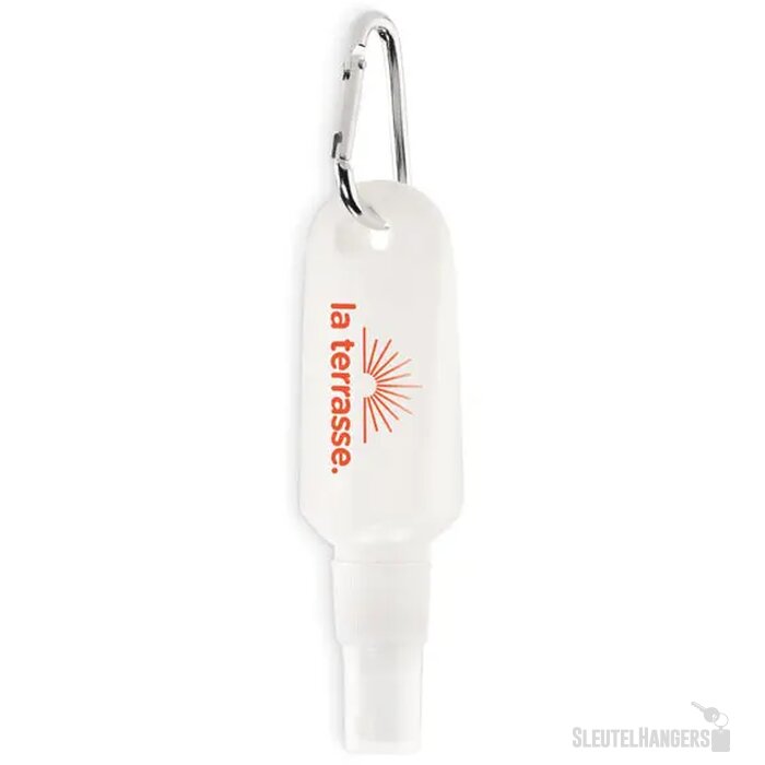 Zonnebrand spray met karabijnhaak SPF 25 Wit