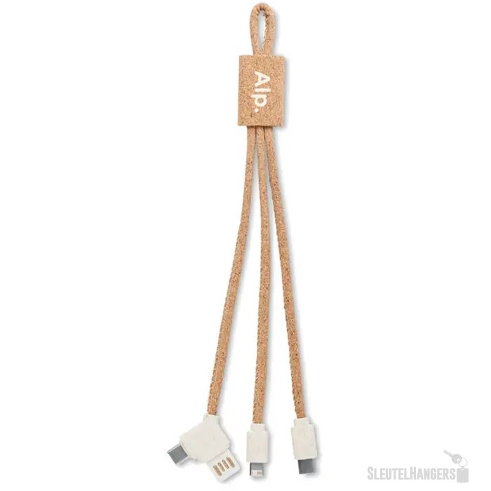 Kurken 3 in 1 oplaadkabel Beige