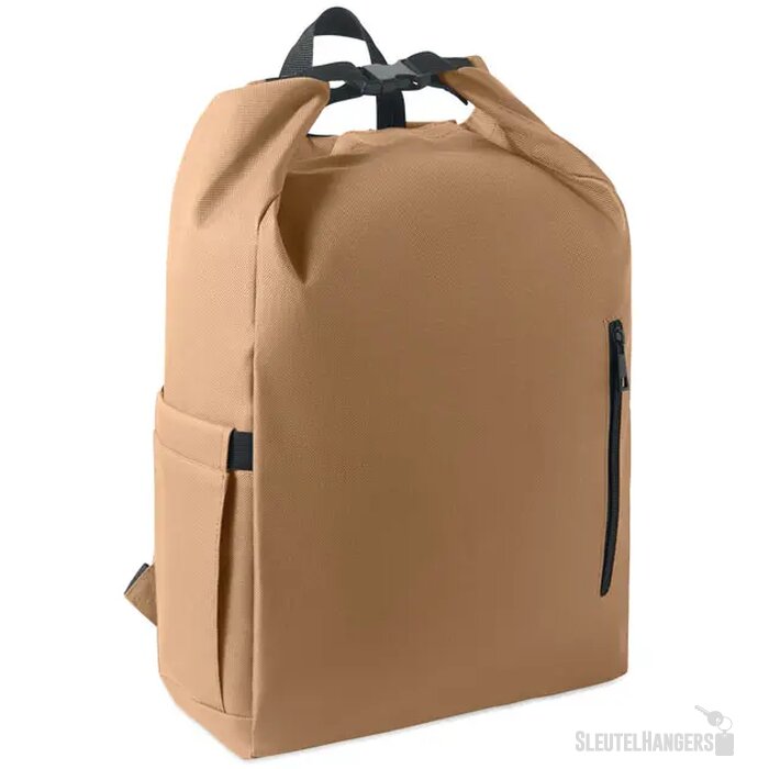 15" rolltop laptop rugzak Uniton khaki
