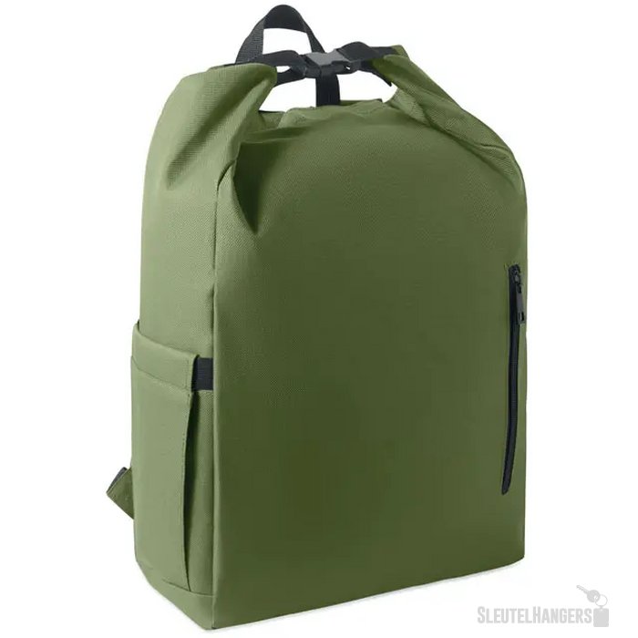 15" rolltop laptop rugzak Uniton legergroen