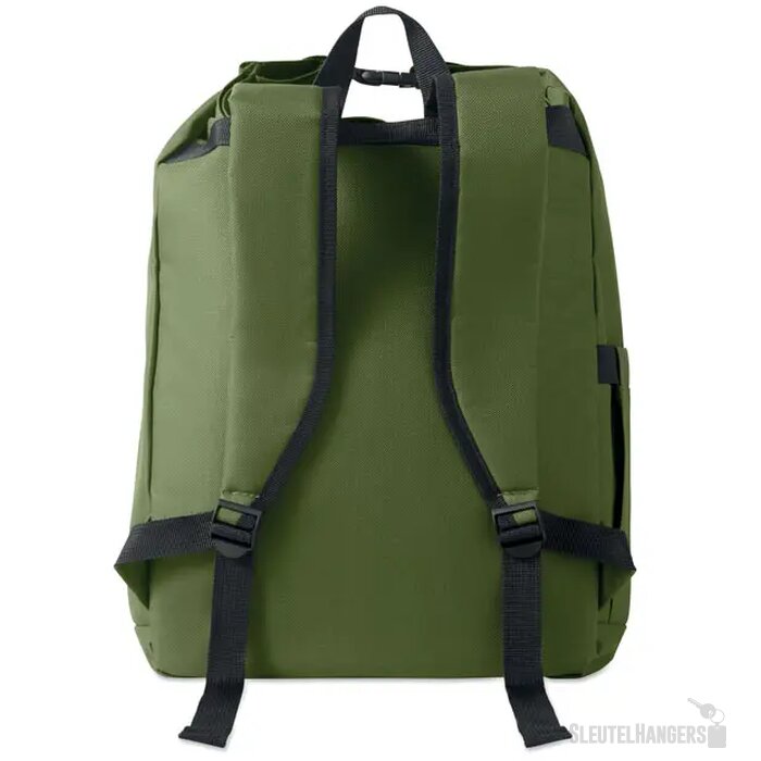 15" rolltop laptop rugzak Uniton legergroen