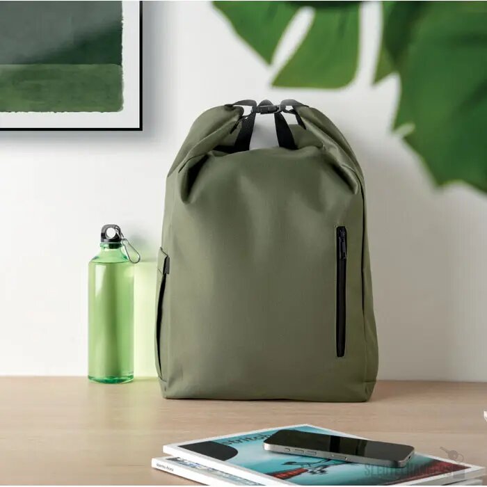 15" rolltop laptop rugzak Uniton legergroen