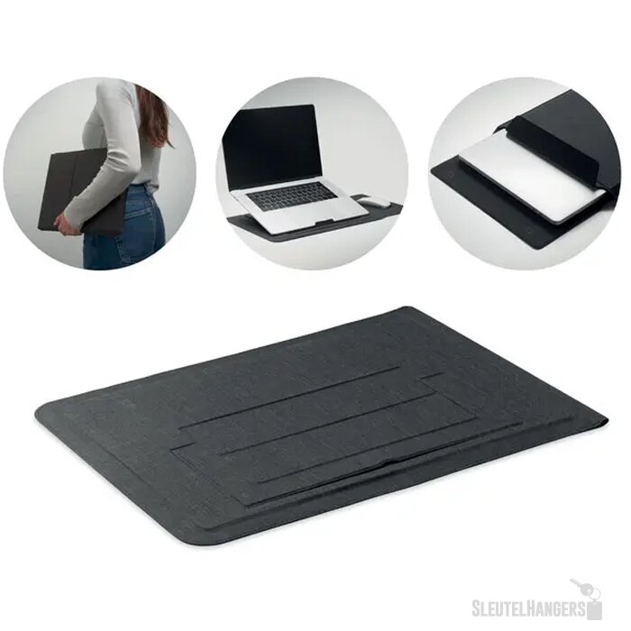 16 inch laptophoes van vilt Practic zwart