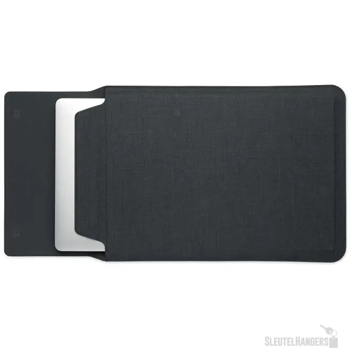 16 inch laptophoes van vilt Practic zwart