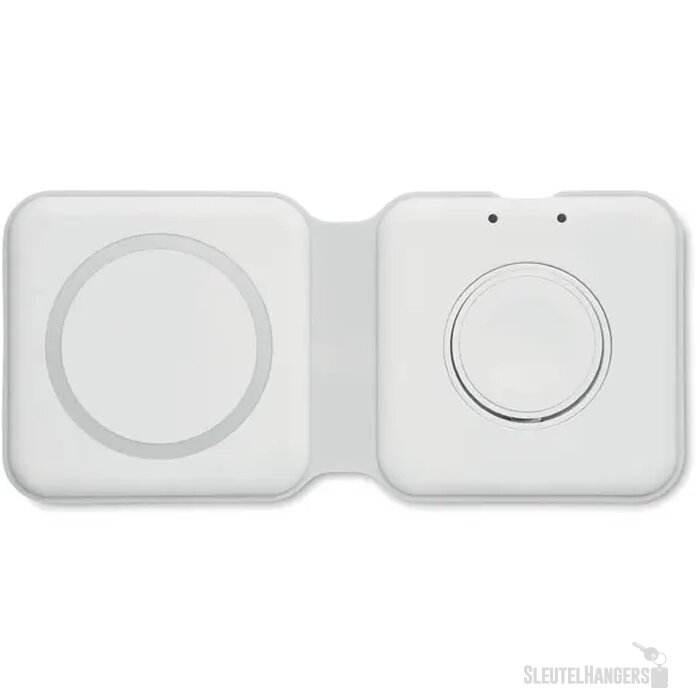 2-in-1 opvouwbare lader 15w Flip wit