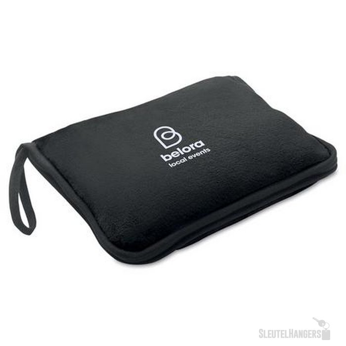 2-in-1 reisdeken set Cozy zwart