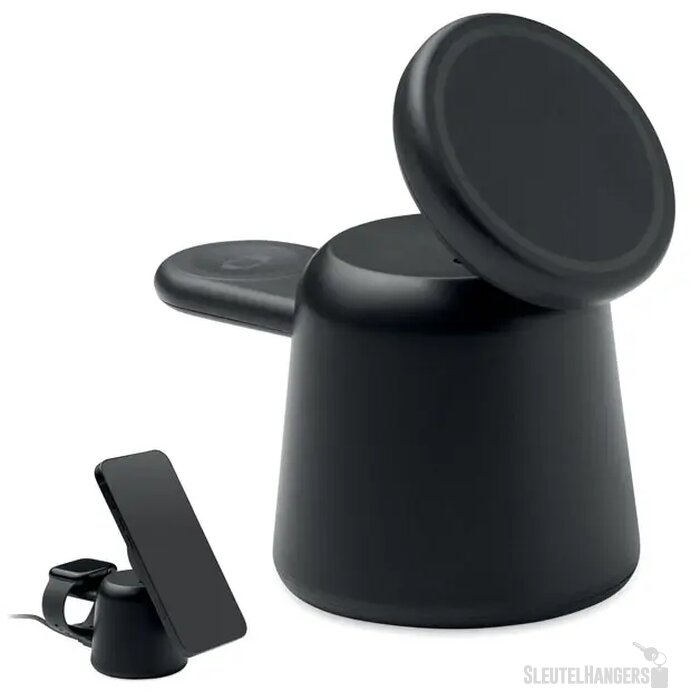 3-in-1 draadloze oplader 15w Simpa zwart