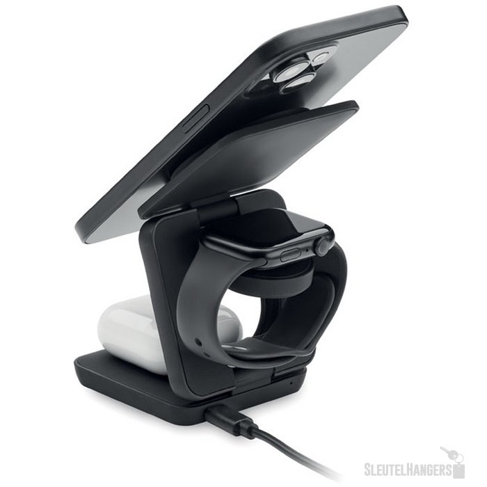 3-in-1 opvouwbaar laadstation Netica Zwart