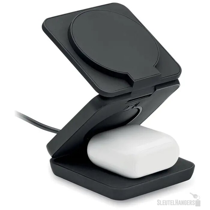 3-in-1 opvouwbaar laadstation Netica Zwart