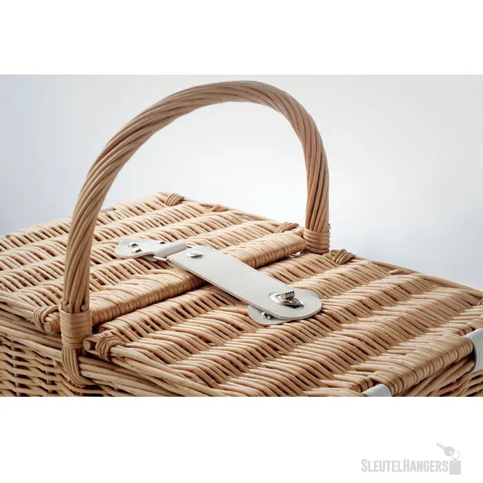 4-persoons rotan picknickmand Mimbre plus hout