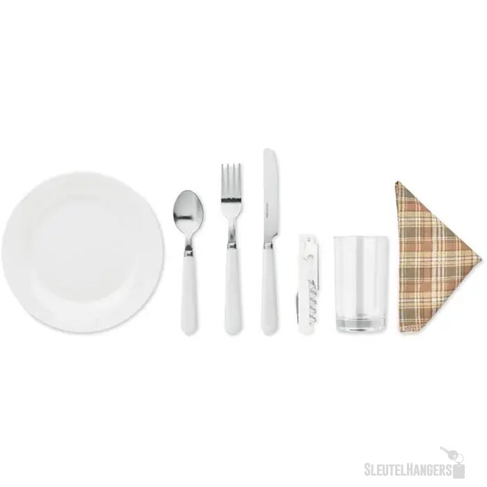 4-persoons rotan picknickmand Mimbre plus hout