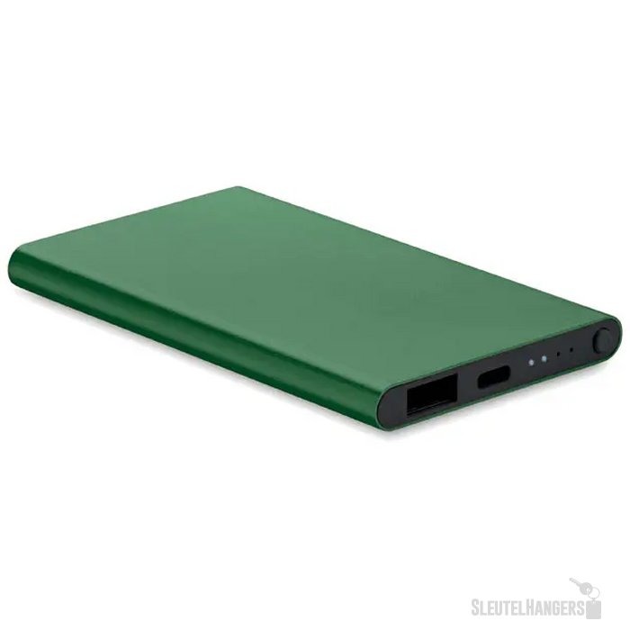 4000 mah power bank type c Powerflat c donker marinegroen