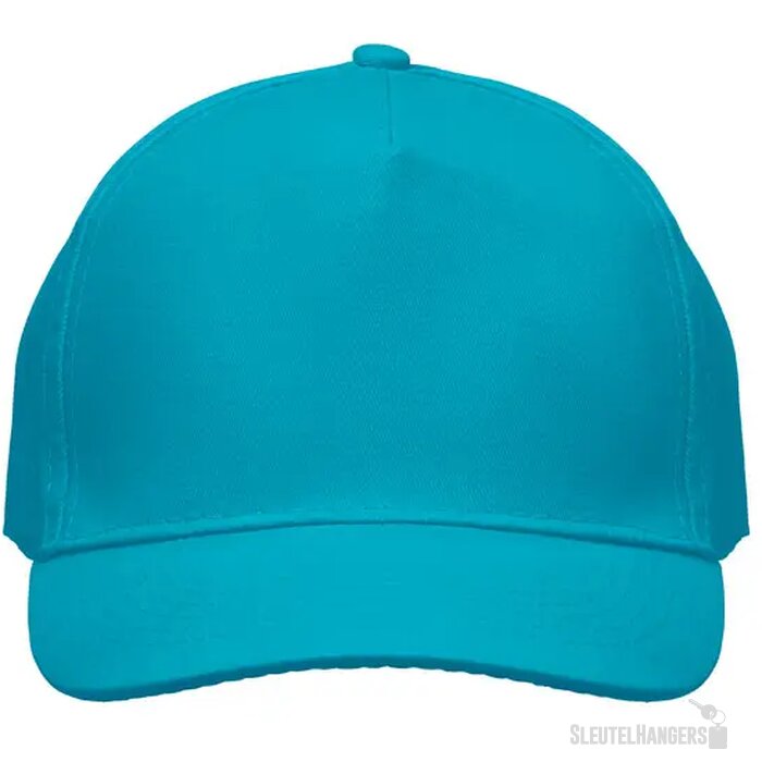 5 panelen baseballpet 180gr Sunny turquoise