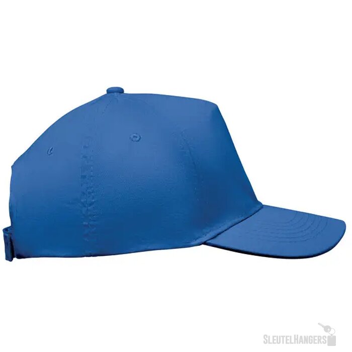 5 panelen baseballpet 180gr Sunny royal blauw