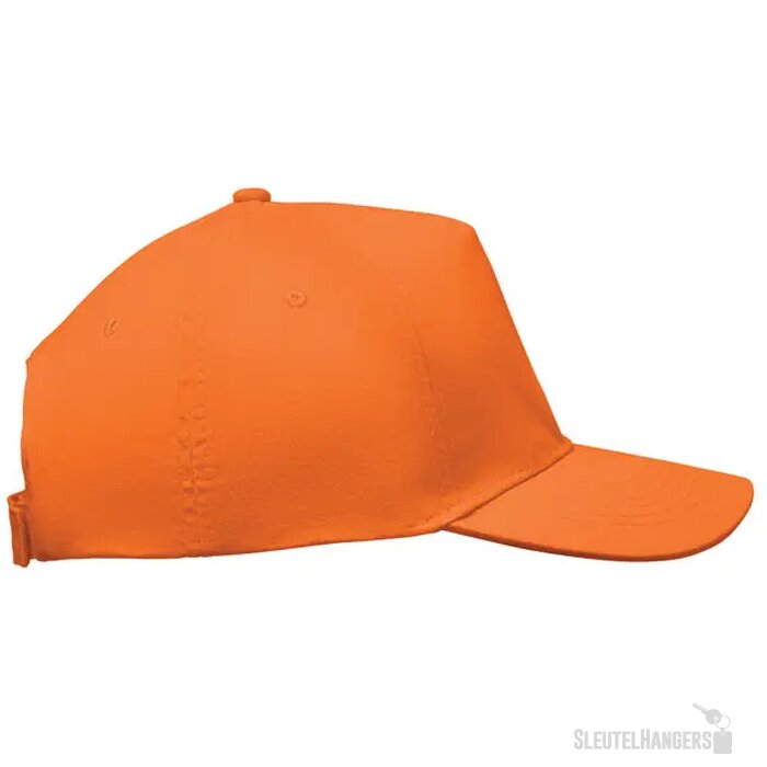 5 panelen baseballpet 180gr Sunny oranje