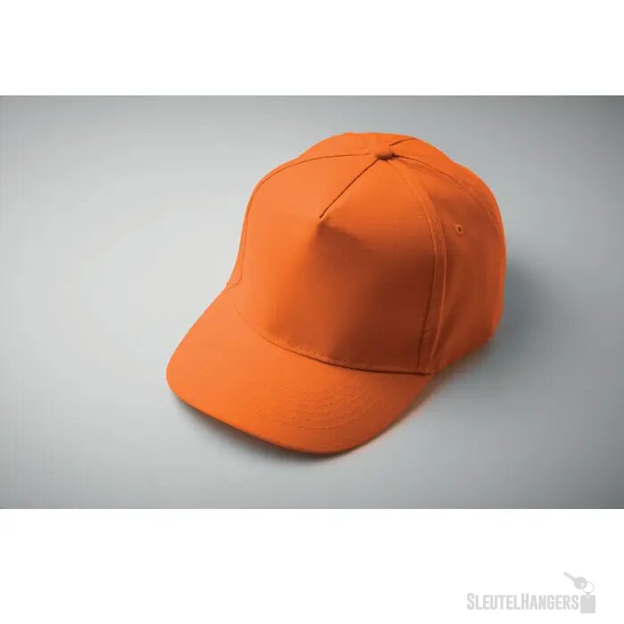 5 panelen baseballpet 180gr Sunny oranje