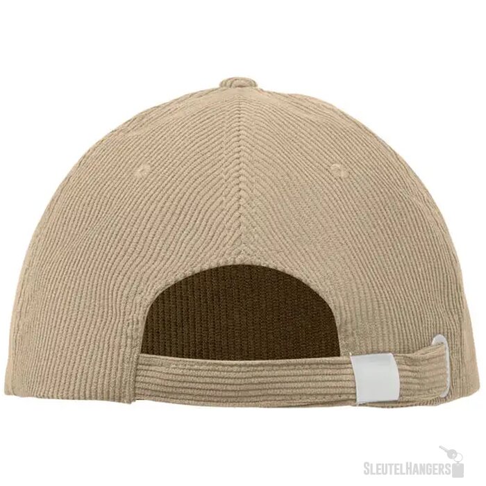 5 panelen corduroy baseballcap Wale Beige