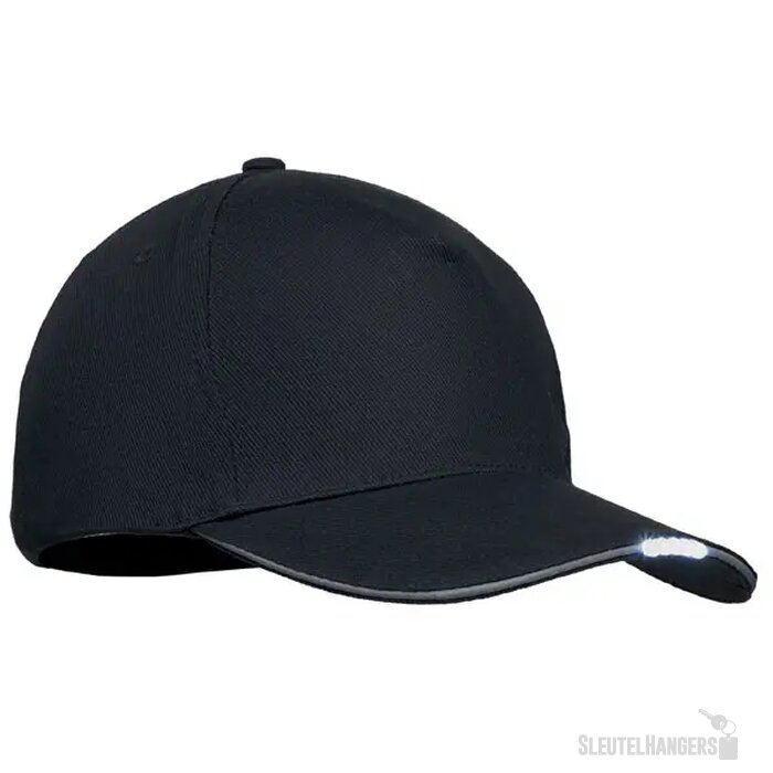 5 panelen led baseballpet Luzcap Zwart