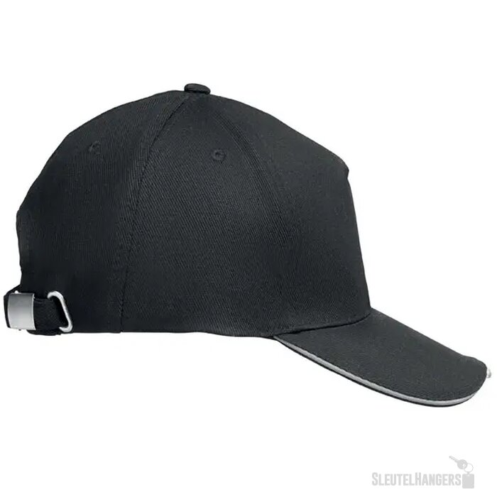 5 panelen led baseballpet Luzcap Zwart