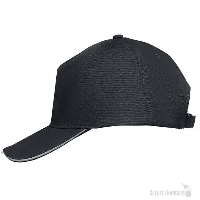 5 panelen led baseballpet Luzcap Zwart