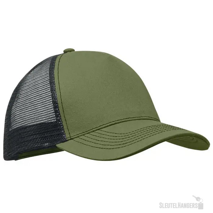 5 panelen trucker cap Blist Legergroen