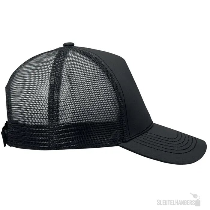 5 panelen trucker cap Blist Zwart