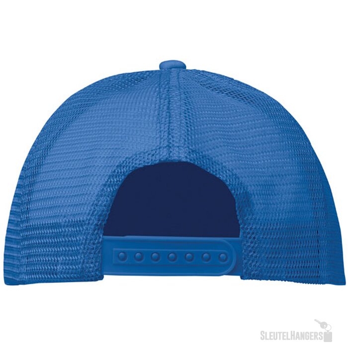 5 panelen trucker pet Bubble wit/blauw