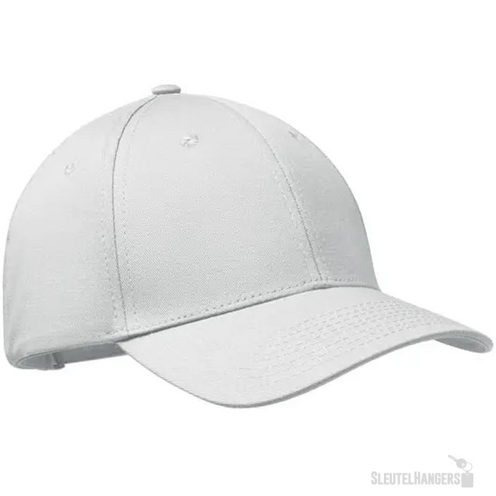 6 panelen katoenen baseballpet Bahamas Wit