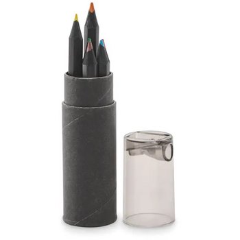 6 zwarte kleurpotloden Negro zwart