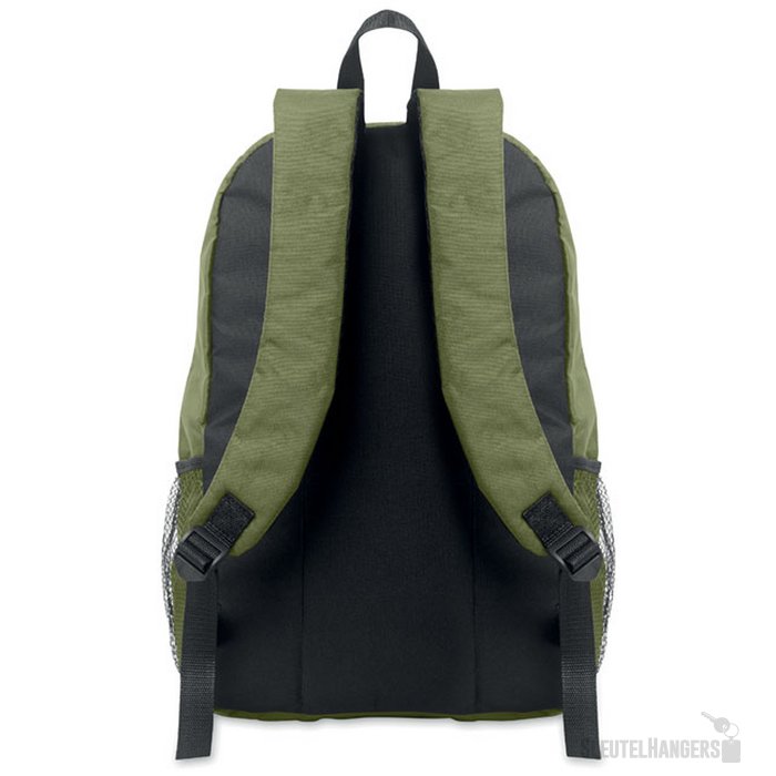 Rpet polyester rugzak Hige Legergroen