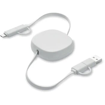 60w uittrekbare oplaadkabel Linea wit