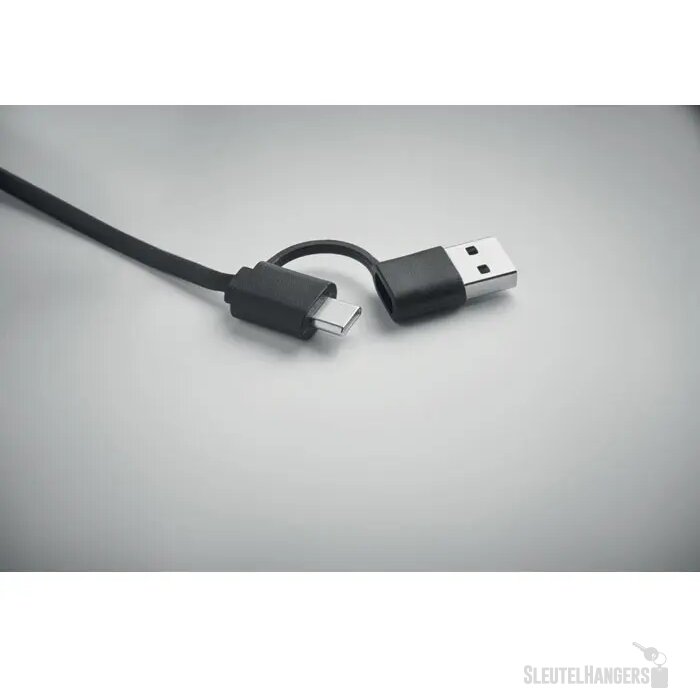 60w uittrekbare oplaadkabel Linea Zwart