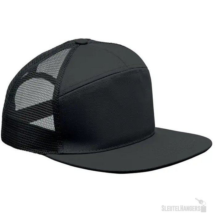 7 panelen plat vizier pet Bead Zwart