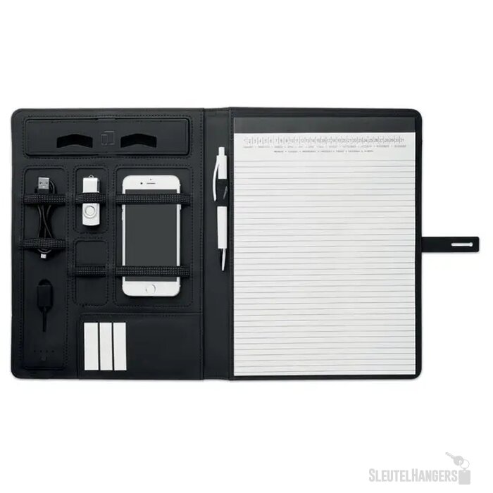 A4 schrijfmap/draadloze oplader Smartfolder zwart