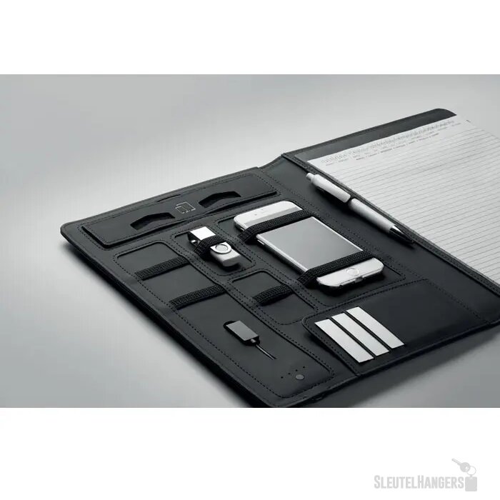 A4 schrijfmap/draadloze oplader Smartfolder zwart