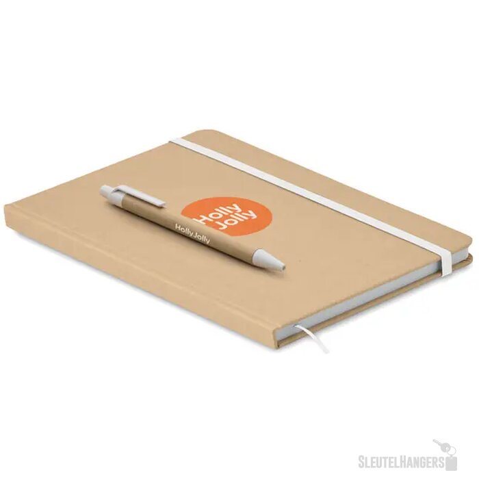 A5 boekje in gerecycled karton Caratil Wit