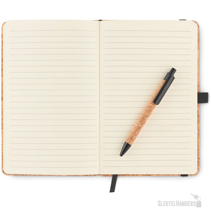 A5 kurk notitieboek balpen set Suber set Zwart