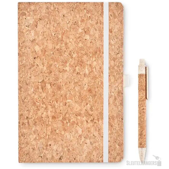 A5 kurk notitieboek balpen set Suber set Beige