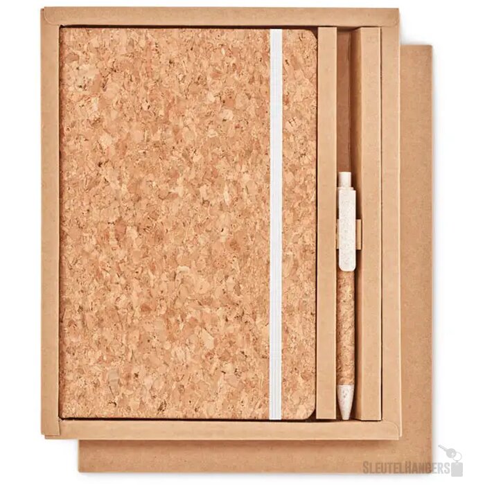 A5 kurk notitieboek balpen set Suber set Beige